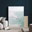 Surfers on Waves Canvas Wall Art, Aerial Ocean Photography by MyGreatCanvas | Canvas Wall Art Prints | Photo Prints & Wall Decor