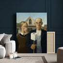 Funny Bathroom Canvas Wall Art, Grant Wood American Gothic by MyGreatCanvas | Canvas Wall Art Prints | Photo Prints & Wall Decor