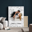 Wedding Guest Book Alternative Wall Art Canvas Print, Personalized Wedding Signature Poster, Custom Couple Photo Guestbook Canvas, Bridal Shower Reception Decor by MyGreatCanvas | Canvas Wall Art Prints | Photo Prints & Wall Decor
