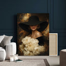 Glamour Woman Portrait Canvas Wall Art, Elegant Patel Women Portrait Print by MyGreatCanvas | Canvas Wall Art Prints | Photo Prints & Wall Decor