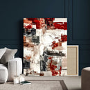 Blue Teal Abstract Canvas Wall Art, Modern Textured Painting Print, Navy Orange White Contemporary Art, Neutral Living Room Decor, Office Art by MyGreatCanvas | Canvas Wall Art Prints | Photo Prints & Wall Decor