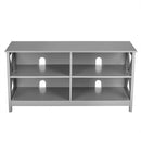 Wooden TV Stand Entertainment for TVs up to 55 Inch with X-Shaped Frame by LJGDeals