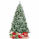 6 Feet Snow Flocked Artificial Christmas Tree Hinged with 928 Tips by LJGDeals