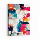Blue Teal Abstract Canvas Wall Art, Modern Textured Painting Print, Navy Orange White Contemporary Art, Neutral Living Room Decor, Office Art by MyGreatCanvas | Canvas Wall Art Prints | Photo Prints & Wall Decor