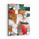 Blue Teal Abstract Canvas Wall Art, Modern Textured Painting Print, Navy Orange White Contemporary Art, Neutral Living Room Decor, Office Art by MyGreatCanvas | Canvas Wall Art Prints | Photo Prints & Wall Decor