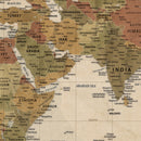 Personalized World Map Canvas Print – Framed Push Pin Travel