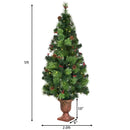 LED Christmas Tree with Red Berries Pine Cones by DirectDeals