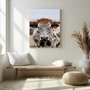 Texas Longhorn Wall Art Canvas Print – Spotted Horned Cattle