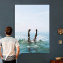 Splash Dive Wall Art – Ocean Waves Canvas Print, Summer Swim by MyGreatCanvas | Canvas Wall Art Prints | Photo Prints & Wall Decor