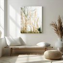 Pampas Grass Wall Art Canvas Print – Framed Neutral Tones