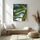 Palm Leaves Wall Art Canvas Print – Framed Tropical Vibes by MyGreatCanvas | Canvas Wall Art Prints | Photo Prints & Wall Decor
