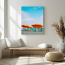 Beach Umbrellas Wall Art Canvas Print – Framed Tropical