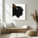 Western Rustic Wall Art Canvas Print – Framed Buffalo Black