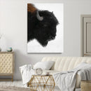 Western Rustic Wall Art Canvas Print Framed Buffalo