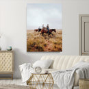 Golden Grassland Wall Art Canvas Print – Framed Western