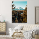 Mountain Landscape Wall Art Canvas Print – Framed Snowy