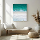 Turquoise Ocean Wall Art Canvas Print – White Sand Shore