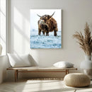 Minimalist Scottish Highland Cow Wall Art Canvas Print – by MyGreatCanvas | Canvas Wall Art Prints | Photo Prints & Wall Decor