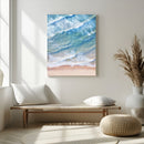 Aerial Ocean Waves Wall Art – Framed Tranquil Beach Canvas by MyGreatCanvas | Canvas Wall Art Prints | Photo Prints & Wall Decor
