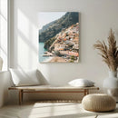 Mediterranean Coastal Cliffside Town Wall Art – Vibrant by MyGreatCanvas | Canvas Wall Art Prints | Photo Prints & Wall Decor