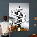 Personalized Street Sign Art Canvas Print by MyGreatCanvas | Canvas Wall Art Prints | Photo Prints & Wall Decor