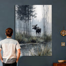 Abstract Moose Wall Art Canvas Print – Wildlife Nature by MyGreatCanvas | Canvas Wall Art Prints | Photo Prints & Wall Decor