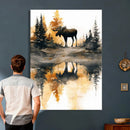 Abstract Moose Forest Wall Art Canvas Print – Wildlife by MyGreatCanvas | Canvas Wall Art Prints | Photo Prints & Wall Decor