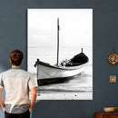 Minimal Boat Wall Art Canvas Print – Black and White Coastal by MyGreatCanvas | Canvas Wall Art Prints | Photo Prints & Wall Decor