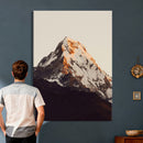 Golden Peak Mountain Wall Art Canvas Print, Minimal Alpine by MyGreatCanvas | Canvas Wall Art Prints | Photo Prints & Wall Decor