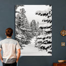 Winter Pine Forest Wall Art Canvas Print, Minimal Winter by MyGreatCanvas | Canvas Wall Art Prints | Photo Prints & Wall Decor