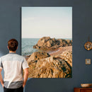 Rocky Coastline Wall Art Canvas Print, Minimal Coastal by MyGreatCanvas | Canvas Wall Art Prints | Photo Prints & Wall Decor
