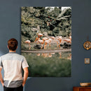 Flamingo Wall Art Canvas Print, Tropical Wildlife Scene by MyGreatCanvas | Canvas Wall Art Prints | Photo Prints & Wall Decor