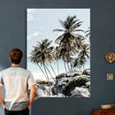 Tropical Trees Beach Wall Art Canvas Print, Coastal Ocean by MyGreatCanvas | Canvas Wall Art Prints | Photo Prints & Wall Decor