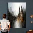 Abstract Urban Wall Art Canvas Print, Gold Black Modern by MyGreatCanvas | Canvas Wall Art Prints | Photo Prints & Wall Decor