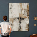 Neutral Abstract Wall Art Canvas Print, Beige Black Textured by MyGreatCanvas | Canvas Wall Art Prints | Photo Prints & Wall Decor