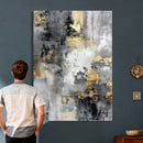 Gray Gold Abstract Wall Art Canvas Print, Textured Modern by MyGreatCanvas | Canvas Wall Art Prints | Photo Prints & Wall Decor