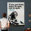 Banksy Girl and Blue Bird Canvas Art Print: Banksy if you by MyGreatCanvas | Canvas Wall Art Prints | Photo Prints & Wall Decor