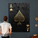 Ace of Spades Wall Art Canvas Print – Black and Gold Playing by MyGreatCanvas | Canvas Wall Art Prints | Photo Prints & Wall Decor