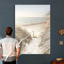 Coastal Beach Path Wall Art Canvas Print – Neutral Ocean by MyGreatCanvas | Canvas Wall Art Prints | Photo Prints & Wall Decor