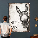 Funny Donkey Bathroom Wall Art Canvas Print, Nice Ass Farm by MyGreatCanvas | Canvas Wall Art Prints | Photo Prints & Wall Decor