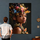 Butterfly Crown Gold Woman Portrait — Monarch Queen Canvas by MyGreatCanvas | Canvas Wall Art Prints | Photo Prints & Wall Decor