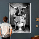 Texas Longhorn Cow Toilet Paper Canvas Wall Art, Funny by MyGreatCanvas | Canvas Wall Art Prints | Photo Prints & Wall Decor