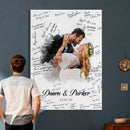 Wedding Guest Book Alternative Wall Art Canvas Print, Personalized Wedding Signature Poster, Custom Couple Photo Guestbook Canvas, Bridal Shower Reception Decor by MyGreatCanvas | Canvas Wall Art Prints | Photo Prints & Wall Decor