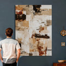 Blue Teal Abstract Canvas Wall Art, Modern Textured Painting Print, Navy Orange White Contemporary Art, Neutral Living Room Decor, Office Art by MyGreatCanvas | Canvas Wall Art Prints | Photo Prints & Wall Decor