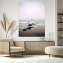 Moody Seascape Wall Art Canvas Print – Foggy Ocean Waves