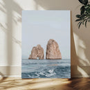 Faraglioni Capri Wall Art Canvas Print – Framed Serene Ocean