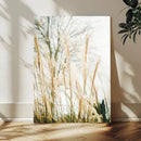 Pampas Grass Wall Art Canvas Print – Framed Neutral Tones