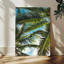 Palm Leaves Wall Art Canvas Print – Framed Tropical Vibes by MyGreatCanvas | Canvas Wall Art Prints | Photo Prints & Wall Decor