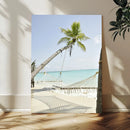 Beach Hammock Wall Art Canvas Print – Framed Tropical by MyGreatCanvas | Canvas Wall Art Prints | Photo Prints & Wall Decor