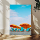 Beach Umbrellas Wall Art Canvas Print – Framed Tropical